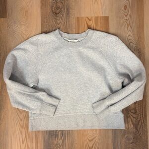 Club Monaco Gray Crewneck Cropped Sweatshirt Pullover Womens Size Large L